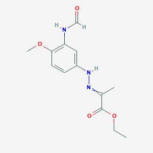 molecular formula C₁₃H₁₇N₃O₄ B1140547 Ethyl Pyruvate-3-formylamino-4-methoxyphenylhydrazone CAS No. 107575-59-7