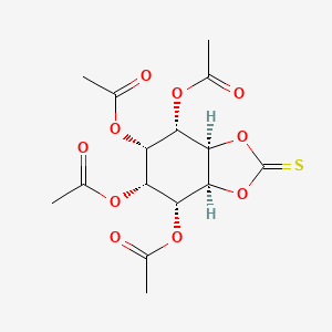 molecular formula C₁₅H₁₈O₁₀S B1140549 3,4,5,6-Tetra-O-acetyl myo-Inositol-1,2-thiocarbonate CAS No. 25348-62-3