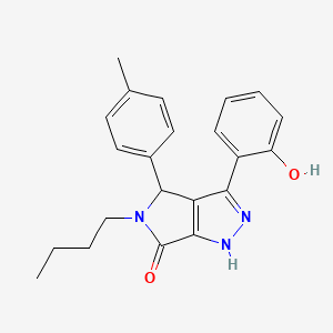 molecular formula C22H23N3O2 B11405566 5-butyl-3-(2-hydroxyphenyl)-4-(4-methylphenyl)-4,5-dihydropyrrolo[3,4-c]pyrazol-6(1H)-one 
