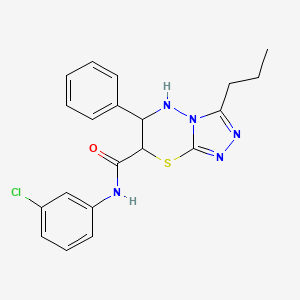 molecular formula C20H20ClN5OS B11405610 N-(3-chlorophenyl)-6-phenyl-3-propyl-6,7-dihydro-5H-[1,2,4]triazolo[3,4-b][1,3,4]thiadiazine-7-carboxamide 