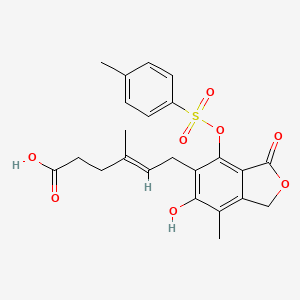 molecular formula C₂₃H₂₄O₈S B1140563 4'-Desmethyl-6'-tosylmycophenolic Acid CAS No. 171808-03-0