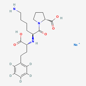 molecular formula C₂₁H₂₆D₅N₃NaO₅ B1140566 (S)-Lisinopril-d5 Sodium CAS No. 1356847-28-3
