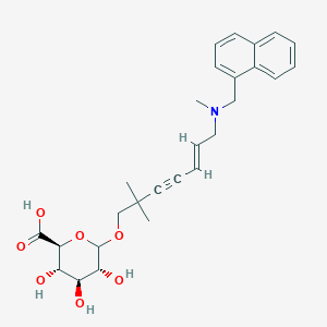 molecular formula C27H33NO7 B1140567 Hydroxyterbinafine b-D-glucuronide CAS No. 99473-12-8