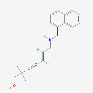 molecular formula C₂₁H₂₅NO B1140568 Hydroxy Terbinafine CAS No. 162227-13-6