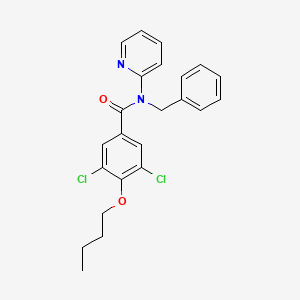 molecular formula C23H22Cl2N2O2 B11405686 N-benzyl-4-butoxy-3,5-dichloro-N-(pyridin-2-yl)benzamide 