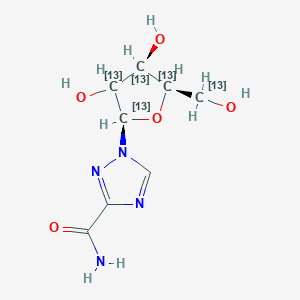 molecular formula C₃¹³C₅H₁₂N₄O₅ B1140569 Ribavirin-13C5 CAS No. 1646818-35-0