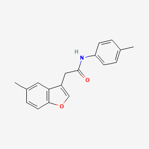 molecular formula C18H17NO2 B11405736 2-(5-methyl-1-benzofuran-3-yl)-N-(4-methylphenyl)acetamide 