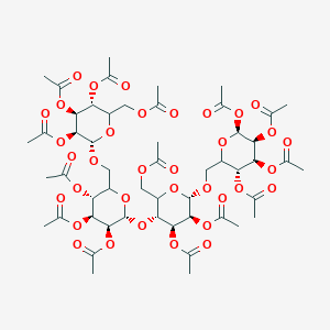 molecular formula C₅₂H₇₀O₃₅ B1140575 6-alpha-D-Glucopyranosylmaltotriose Tetradecaacetate CAS No. 852311-55-8