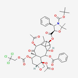 3-O-tert-butyl 5-O-[(1S,4S,7R,9S,10S,12R,15S)-4,12-diacetyloxy-2-benzoyloxy-1-hydroxy-10,14,17,17-tetramethyl-11-oxo-9-(2,2,2-trichloroethoxycarbonyloxy)-6-oxatetracyclo[11.3.1.03,10.04,7]heptadec-13-en-15-yl] (4S,5R)-2,2-dimethyl-4-phenyl-1,3-oxazolidine-3,5-dicarboxylate