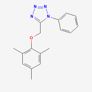 molecular formula C17H18N4O B11405801 5-[(mesityloxy)methyl]-1-phenyl-1H-tetrazole 