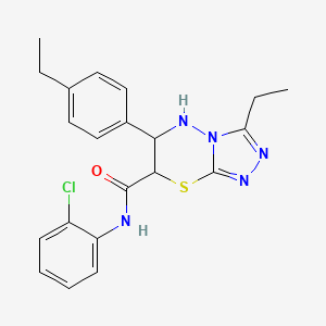 molecular formula C21H22ClN5OS B11405812 N-(2-chlorophenyl)-3-ethyl-6-(4-ethylphenyl)-6,7-dihydro-5H-[1,2,4]triazolo[3,4-b][1,3,4]thiadiazine-7-carboxamide 