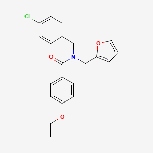 molecular formula C21H20ClNO3 B11405846 N-(4-chlorobenzyl)-4-ethoxy-N-(furan-2-ylmethyl)benzamide 