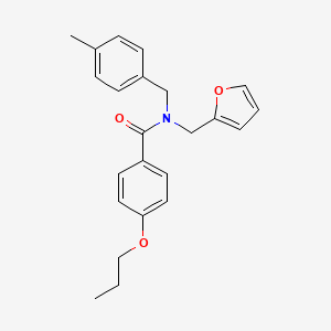 molecular formula C23H25NO3 B11405914 N-(furan-2-ylmethyl)-N-(4-methylbenzyl)-4-propoxybenzamide 