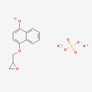 molecular formula C₁₃H₁₁KO₆S B1140593 Potassium 1-(2,3-epoxypropoxy)-4-naphthol sulfate CAS No. 95648-12-7