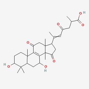 molecular formula C30H42O7 B1140598 12β-Hydroxyganoderenic acid B CAS No. 100665-41-6