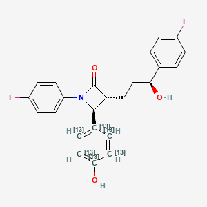 molecular formula C₁₈¹³C₆H₂₁F₂NO₃ B1140600 Ezetimibe-13C6 CAS No. 438624-68-1