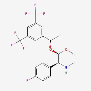 molecular formula C₂₀H₁₈F₇NO₂ B1140602 2-(R)-[1-(S)-(3,5-Bis(trifluoromethyl)phenyl)ethoxy]-3-(S)-fluorophenylmorpholine CAS No. 170729-79-0