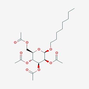 molecular formula C₂₂H₃₆O₁₀ B1140604 Octyl 2,3,4,6-O-Tetraacetyl-beta-D-mannopyranoside CAS No. 128299-96-7