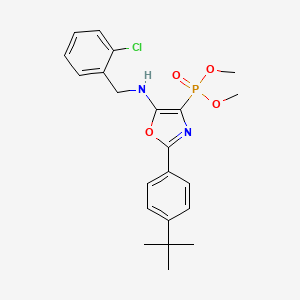 molecular formula C22H26ClN2O4P B11406136 Dimethyl {2-(4-tert-butylphenyl)-5-[(2-chlorobenzyl)amino]-1,3-oxazol-4-yl}phosphonate 