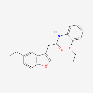 molecular formula C20H21NO3 B11406241 N-(2-ethoxyphenyl)-2-(5-ethyl-1-benzofuran-3-yl)acetamide 