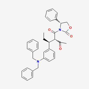 (4R)-3-[(2S,3S)-2-Acetyl-3-[3-[bis(phenylmethyl)amino]phenyl]-1-oxopentyl]-4-phenyl-2-oxazolidinone