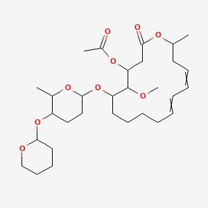[5-Methoxy-16-methyl-6-[6-methyl-5-(oxan-2-yloxy)oxan-2-yl]oxy-2-oxo-1-oxacyclohexadeca-11,13-dien-4-yl] acetate
