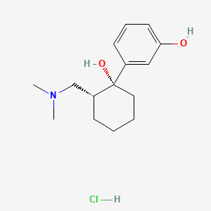molecular formula C₁₅H₂₄ClNO₂ B1140644 O-Desmethyl Tramadol Hydrochloride CAS No. 148262-77-5