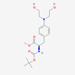 molecular formula C19H30N2O6 B1140649 Methyl 4-[bis(2-hydroxyethyl)amino]-N-(tert-butoxycarbonyl)-D-phenylalaninate CAS No. 1217651-06-3