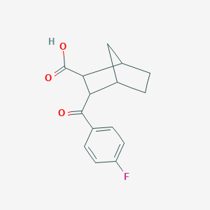 molecular formula C15H15FO3 B114065 3-(4-Fluorobenzoyl)bicyclo[2.2.1]heptane-2-carboxylic acid CAS No. 1212220-80-8