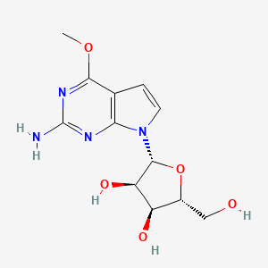 (2R,3R,4S,5R)-2-(2-amino-4-methoxypyrrolo[2,3-d]pyrimidin-7-yl)-5-(hydroxymethyl)oxolane-3,4-diol