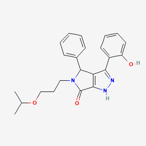 molecular formula C23H25N3O3 B11406525 3-(2-hydroxyphenyl)-4-phenyl-5-[3-(propan-2-yloxy)propyl]-4,5-dihydropyrrolo[3,4-c]pyrazol-6(1H)-one 