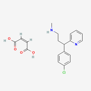 molecular formula C₁₉H₂₁ClN₂O₄ B1140655 Desmethyl Chlorpheniramine Maleate Salt CAS No. 22630-25-7