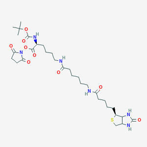 (2,5-dioxopyrrolidin-1-yl) (2S)-2-[(2-methylpropan-2-yl)oxycarbonylamino]-6-[6-[5-[(4S)-2-oxo-1,3,3a,4,6,6a-hexahydrothieno[3,4-d]imidazol-4-yl]pentanoylamino]hexanoylamino]hexanoate