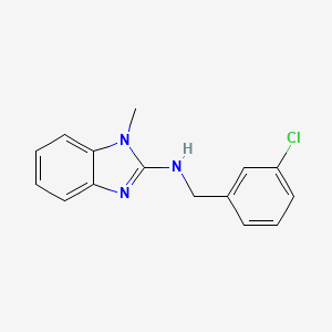 molecular formula C15H14ClN3 B11406763 N-(3-chlorobenzyl)-1-methyl-1H-benzimidazol-2-amine 
