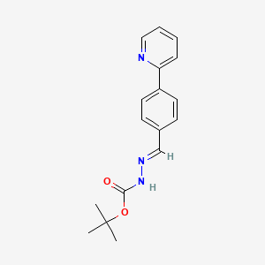 molecular formula C17H19N3O2 B1140679 tert-Butyl [[4-(2-pyridinyl)phenyl]methylene]hydrazinecarboxylate CAS No. 198904-84-6