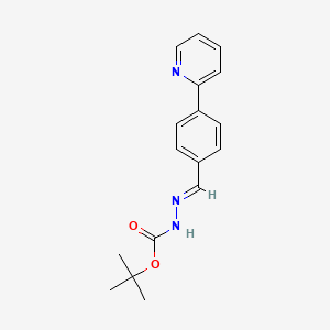 molecular formula C₁₇H₁₉N₃O₂ B1140679 tert-Butyl [[4-(2-pyridinyl)phenyl]methylene]hydrazinecarboxylate CAS No. 198904-84-6