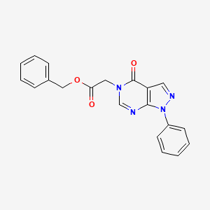 molecular formula C20H16N4O3 B11406791 benzyl 2-(4-oxo-1-phenyl-1H-pyrazolo[3,4-d]pyrimidin-5(4H)-yl)acetate 
