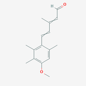 molecular formula C₁₆H₂₀O₂ B1140684 5-(4-Methoxy-2,3,6-trimethylphenyl)-3-methylpenta-2,4-dienal CAS No. 419534-29-5
