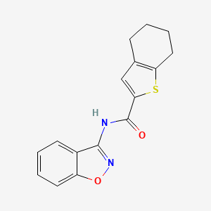 molecular formula C16H14N2O2S B11406901 N-(1,2-benzoxazol-3-yl)-4,5,6,7-tetrahydro-1-benzothiophene-2-carboxamide 