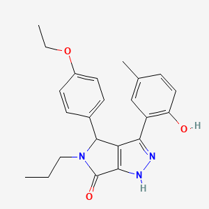 molecular formula C23H25N3O3 B11406935 4-(4-ethoxyphenyl)-3-(2-hydroxy-5-methylphenyl)-5-propyl-4,5-dihydropyrrolo[3,4-c]pyrazol-6(1H)-one 