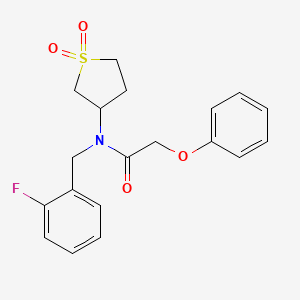 molecular formula C19H20FNO4S B11406943 N-(1,1-dioxidotetrahydrothiophen-3-yl)-N-(2-fluorobenzyl)-2-phenoxyacetamide 