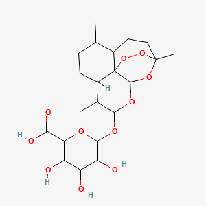 molecular formula C₂₁H₃₂O₁₁ B1140695 Dihydro Artemisinin beta-D-Glucuronide (Mixture of Isomers) CAS No. 198976-06-6