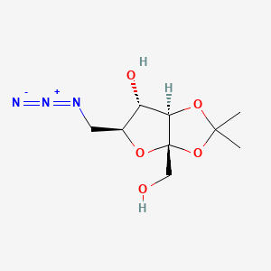 molecular formula C9H15N3O5 B1140706 alpha-L-Sorbofuranose, 6-azido-6-deoxy-2,3-O-(1-methylethylidene)- CAS No. 126210-25-1