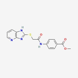 molecular formula C16H14N4O3S B11407084 methyl 4-[[2-(1H-imidazo[4,5-b]pyridin-2-ylsulfanyl)acetyl]amino]benzoate CAS No. 877792-56-8