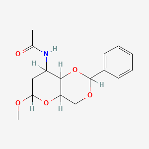 molecular formula C₁₆H₂₁NO₅ B1140710 N-(6-methoxy-2-phenyl-4,4a,6,7,8,8a-hexahydropyrano[3,2-d][1,3]dioxin-8-yl)acetamide CAS No. 4115-63-3