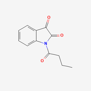 molecular formula C12H11NO3 B11407118 1-butyryl-1H-indole-2,3-dione 