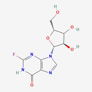 molecular formula C₁₀H₁₁FN₄O₅ B1140712 9-|A-D-Arabinofuranosyl-2-fluorohypoxanthine CAS No. 83480-48-2