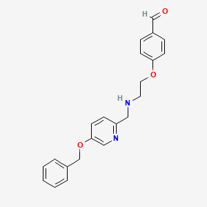 molecular formula C₂₂H₂₂N₂O₃ B1140725 4-[2-({[5-(Benzyloxy)pyridin-2-yl]methyl}amino)ethoxy]benzaldehyde CAS No. 1076199-04-6