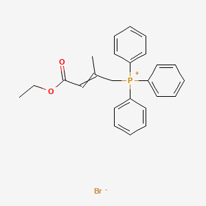 (4-Ethoxy-2-methyl-4-oxobut-2-enyl)-triphenylphosphanium;bromide