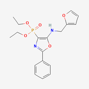 molecular formula C18H21N2O5P B11407474 Diethyl (5-{[(furan-2-YL)methyl]amino}-2-phenyl-1,3-oxazol-4-YL)phosphonate 